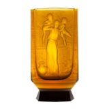 ボヘミアガラス モーゼル 花瓶 ジャスミン ( Bohemian Glass Moser Jasmine Hand Cut and Engraved Vase )