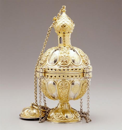 銀製 香炉 ロシア工芸 17世紀