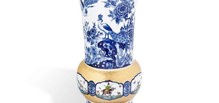 マイセン 花瓶 「レーヴェンフィンクによる想像上の人と動物」