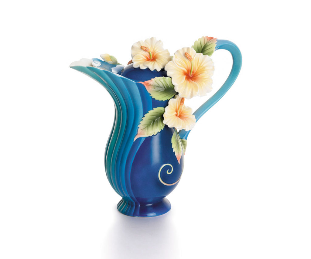 フランツ・コレクション アイランドハイビスカス ブルー ティーポット ( Teapot Franz Porcelain Collection Hibiscus Blue )