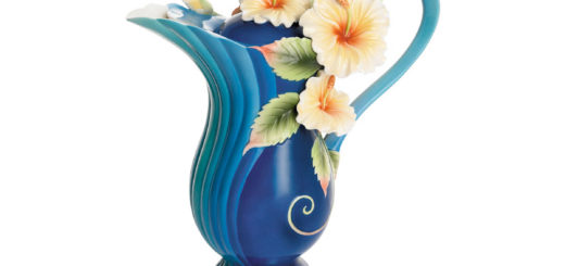 フランツ・コレクション アイランドハイビスカス ブルー ティーポット ( Teapot Franz porcelain Collection Hibiscus blue )