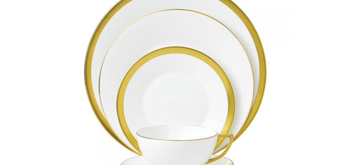 ウェッジウッド ジャスパー・コンラン ゴールド テーブルセッティング 5点セット ( Wedgwood Jasper Conran Gold 5-Piece Place Setting Set )