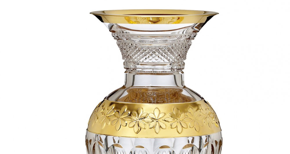 ウォーターフォード コリーン 60周年記念 ギルデッド 花瓶 ( Waterford Crystal Colleen 60th Anniversary Gilded Vase )