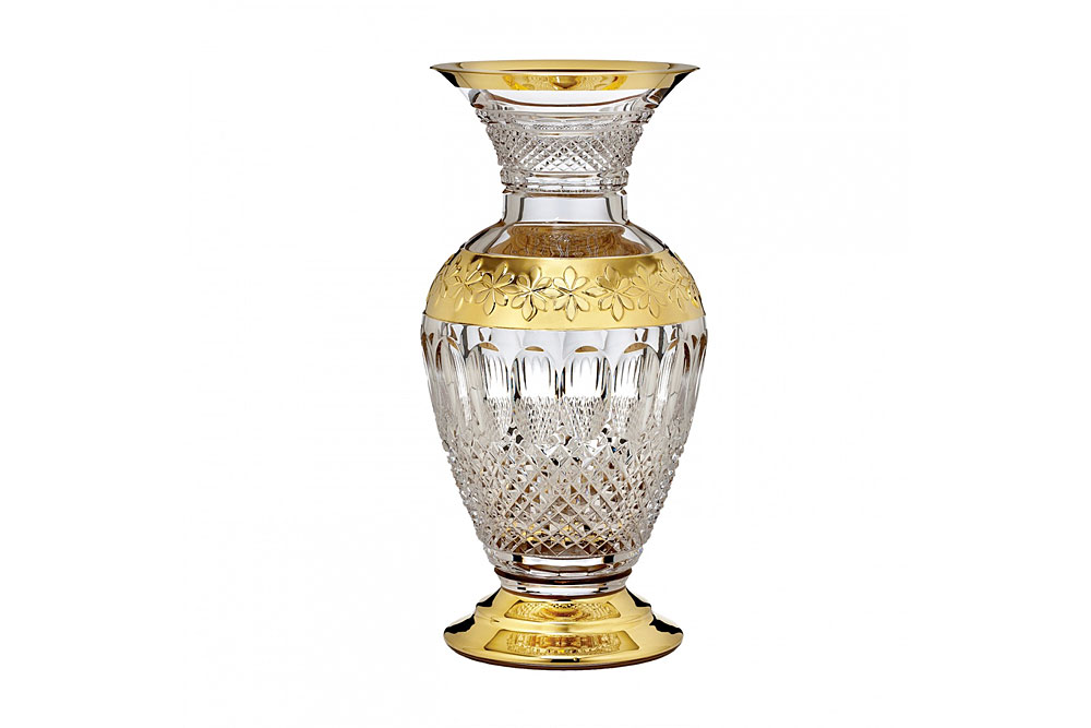 ウォーターフォード コリーン 60周年記念 ギルデッド 花瓶 ( Waterford Crystal Colleen 60th Anniversary Gilded Vase )