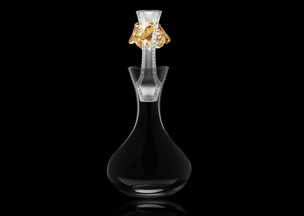 ラリック イヤーデカンタ 2015 アベイユ クリア ゴールド ( Lalique Abeilles - Decanter, Clear Crystal and Gold Stamped - 2015 Vintage Edition )