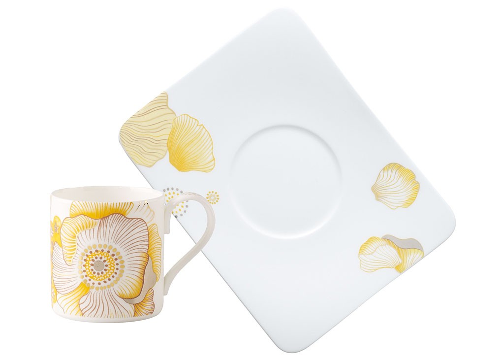 ビレロイ＆ボッホ モダングレース ピオニー コーヒー カップ＆ソーサー ( Villeroy & Boch Modern Grace Peonia Coffee Cup & Saucer )