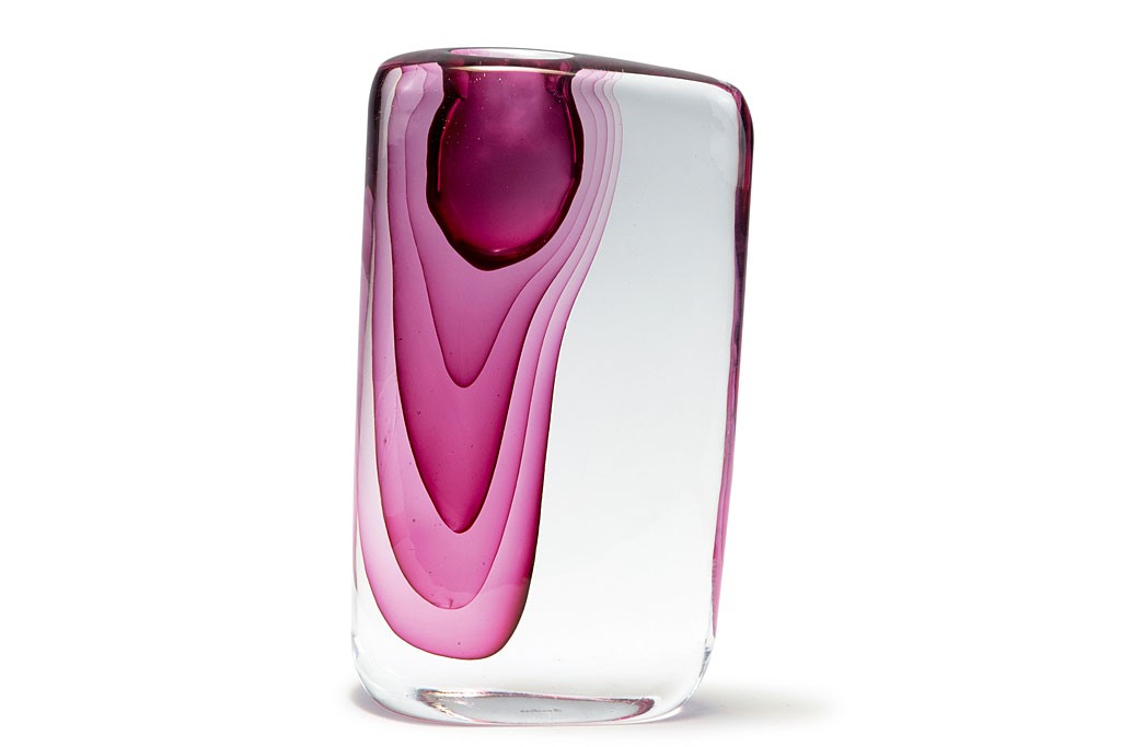 ヴェネチアガラス ジーノ・セネディス&C 花瓶 紫 アントニオ・ダ・ロス ( Venetian Glass Gino Cenedese&C Vase Purple Antonio Da Ros )