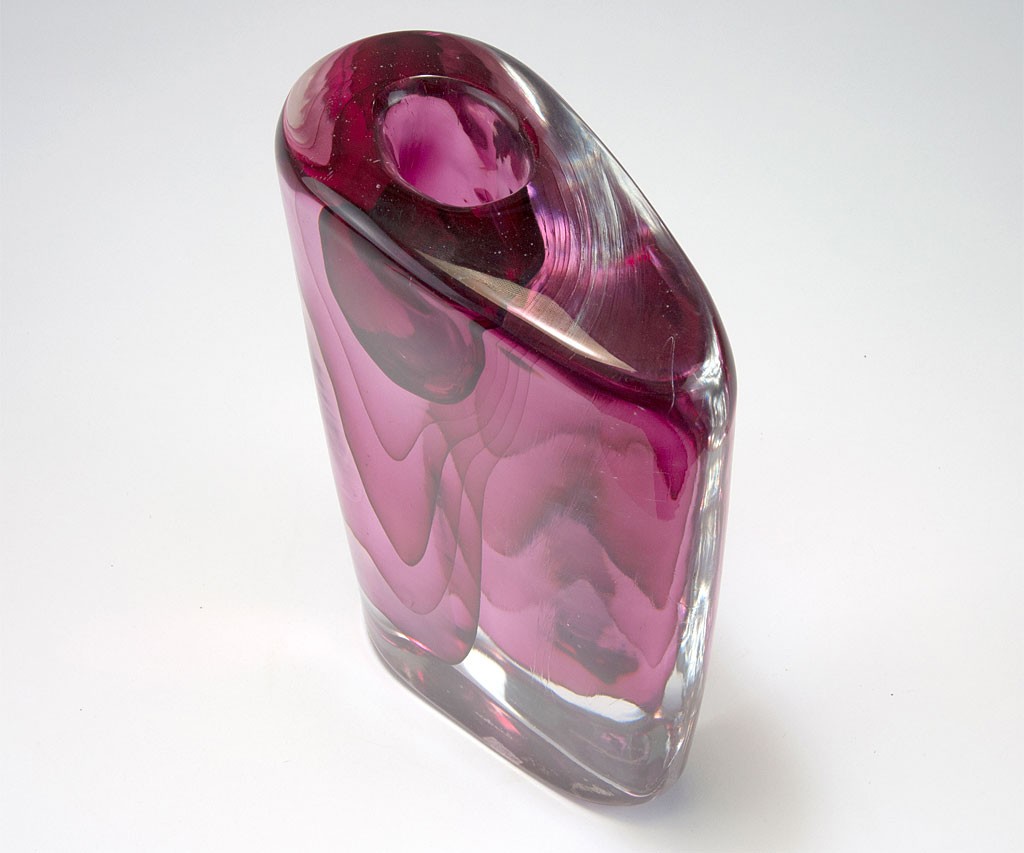 ヴェネチアガラス ジーノ・セネディス&C 花瓶 紫 アントニオ・ダ・ロス ( Venetian Glass Gino Cenedese&C Vase Purple Antonio Da Ros )