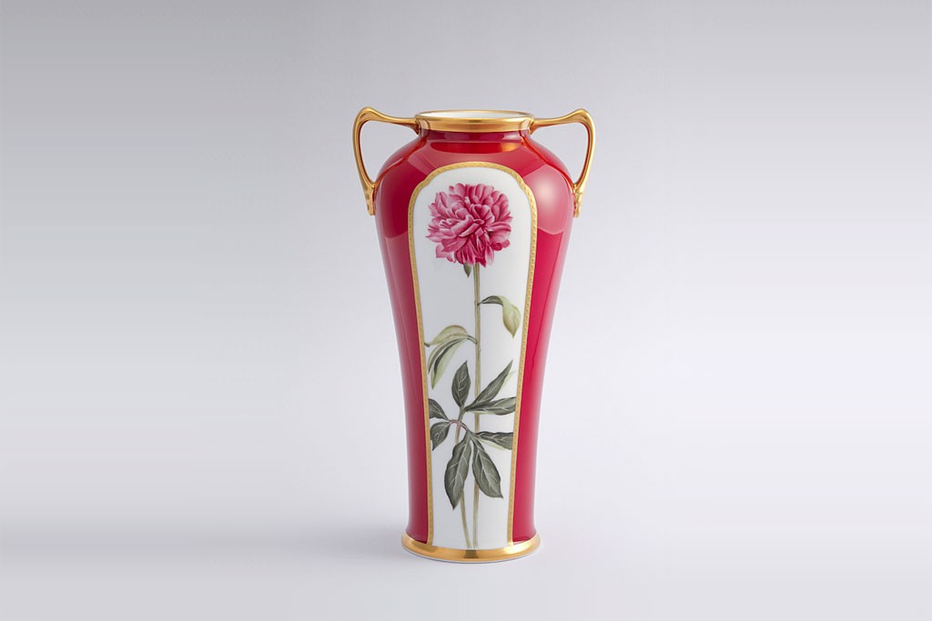 ノリタケ アートコレクション ダリア絵素描 花瓶