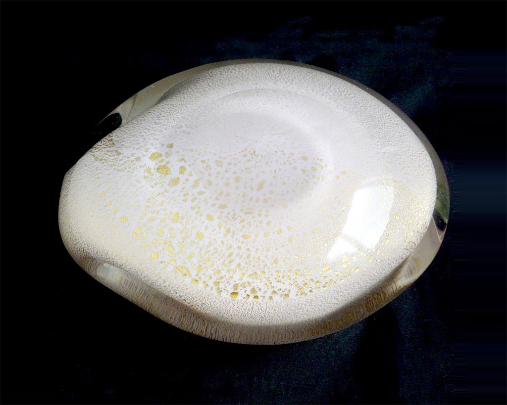 ヴェネチアガラス アルフレッド・バルビーニ ボウル ラベンダー ( Venetian Glass Alfredo Barbini Lavender Bowl )