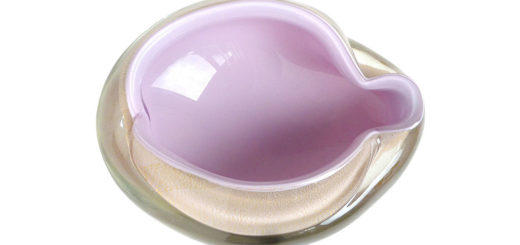 ヴェネチアガラス アルフレッド・バルビーニ ボウル ラベンダー ( Venetian Glass Alfredo Barbini Lavender Bowl )