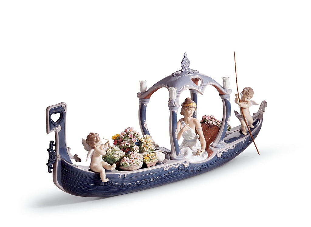 リヤドロ 女神のゴンドラ ( Lladro Gondola Of Love )