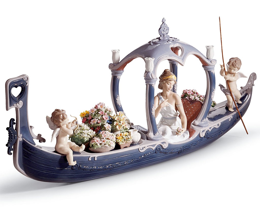 リヤドロ 女神のゴンドラ ( Lladro Gondola Of Love )