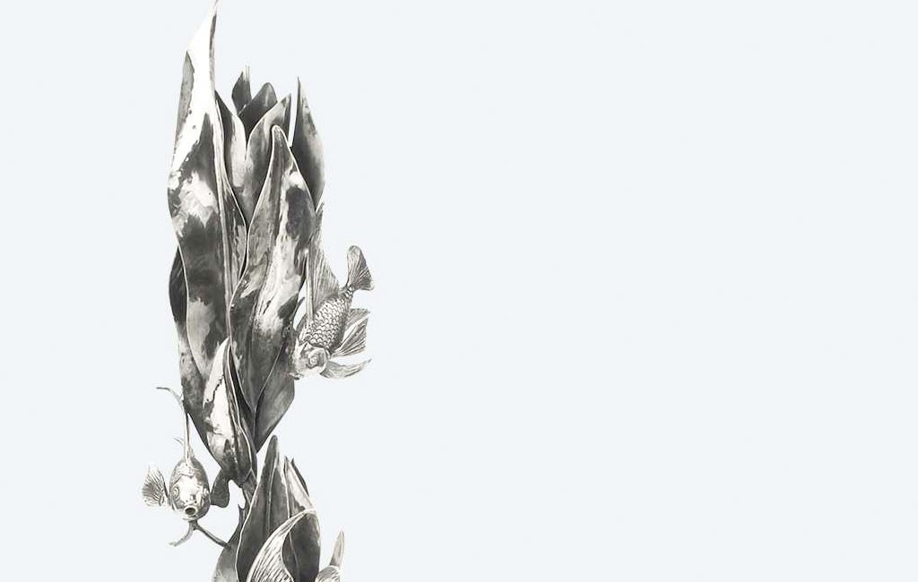 ブチェラッティ 銀製 キャンドルスティック 海藻とアネモネ ( Buccellati Silver Seaweed and Anemones Candlestick )