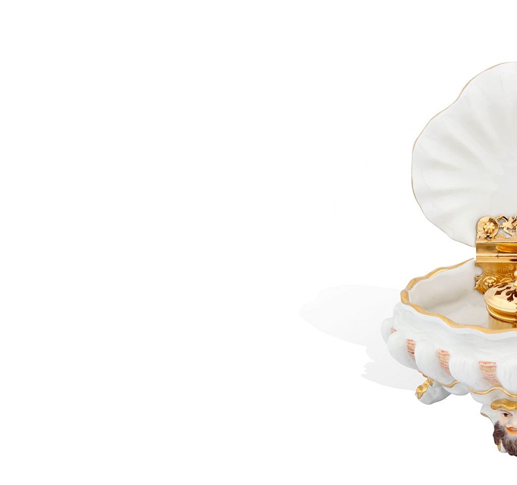 マイセン スパイスボックス 「スワンサーヴィス」 ( MEISSEN® Box In Polychrome And Gold )