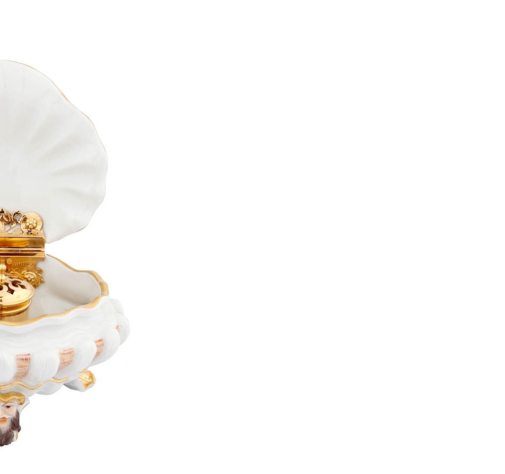 マイセン スパイスボックス 「スワンサーヴィス」 ( MEISSEN® Box In Polychrome And Gold )