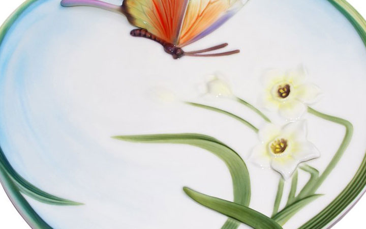 フランツコレクション バタフライ プレート ( Franz Porcelain Collection Papillon Butterfly Platter )