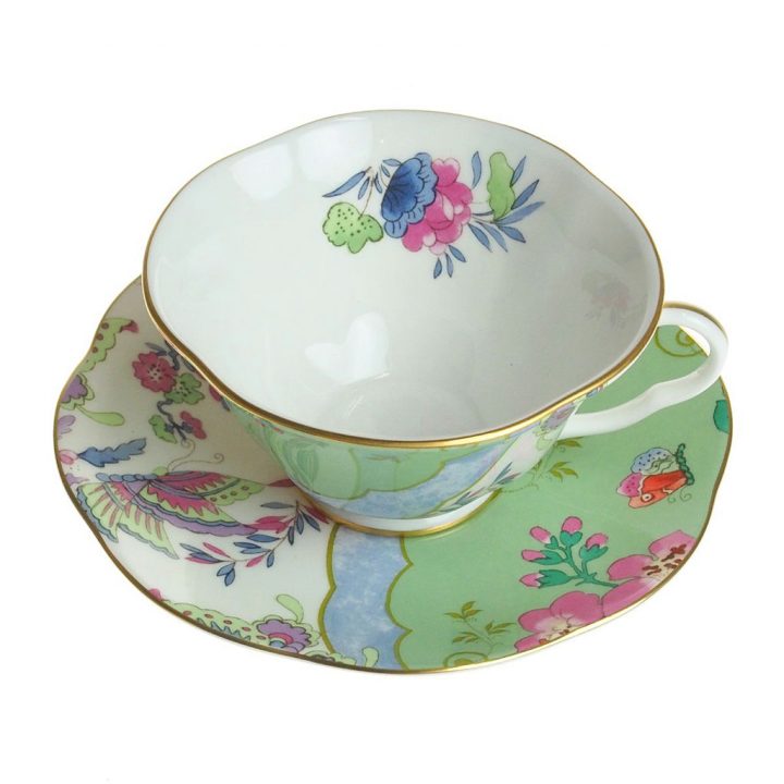 ウェッジウッド バタフライブルーム ティーカップ&ソーサー グリーン ( Wedgwood Butterfly Bloom Teacup & Saucer Green )