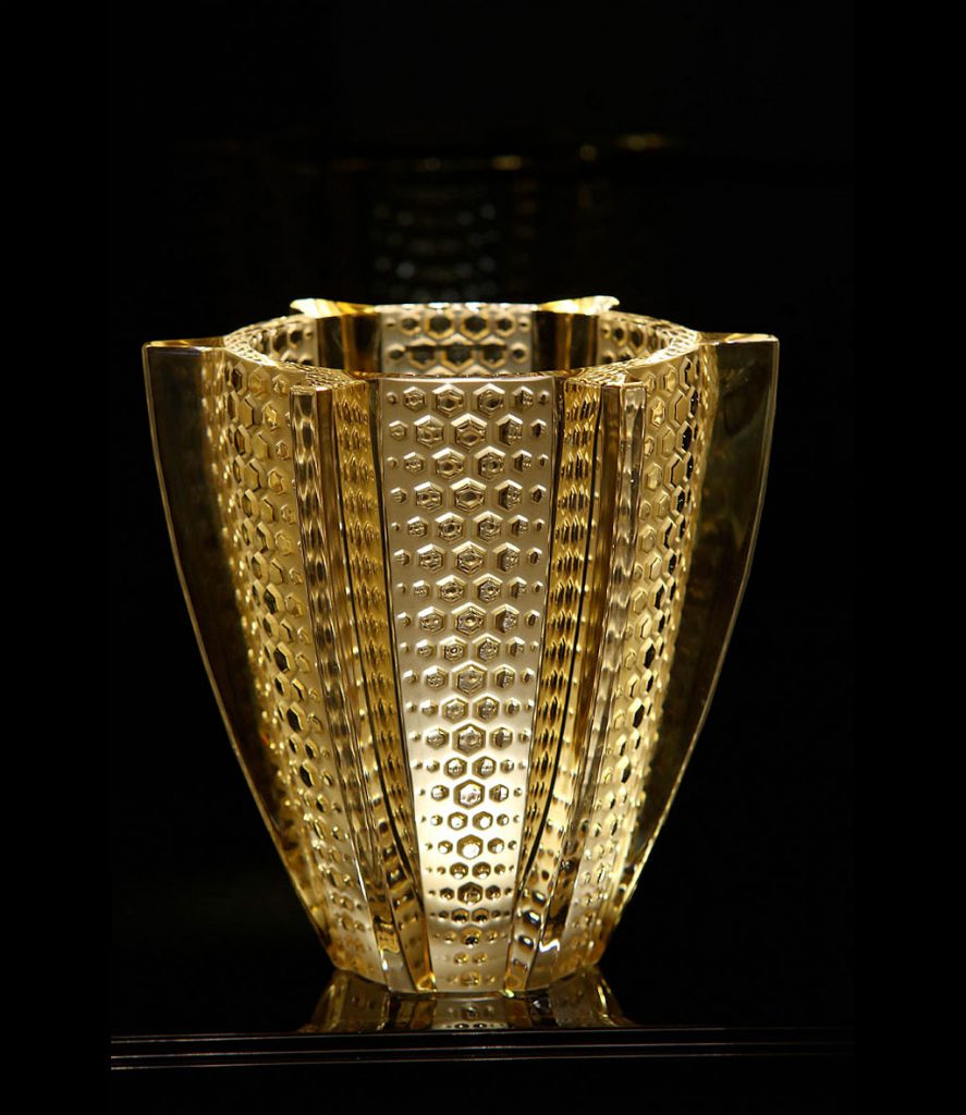 ラリック 花瓶 プロヴァンス レヨン 限定版 ( Lalique Provence Rayons Limited Edition Vase With Gold Leaf )