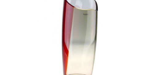 ヴェネチアガラス アルフレッド・バルビーニ 花瓶 レッド ( Venetian Glass Alfredo Barbini Handblown Murano Glass Vase )