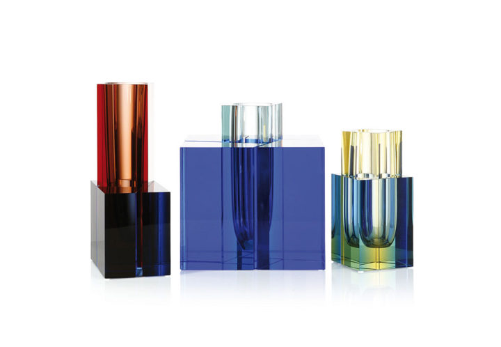 ボヘミアガラス モーゼル 花瓶 タングラム 3260 - 3262 ( Bohemian Glass Moser Vase Tangram 3260 - 3262, hand cut collection )