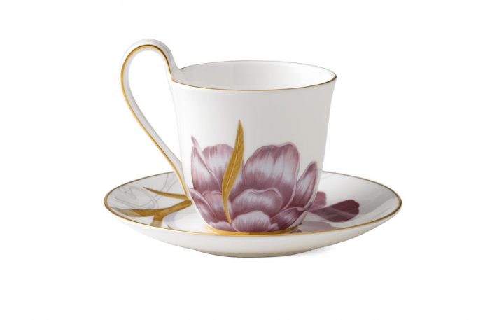 ロイヤルコペンハーゲン フローラ ハイハンドル カップ&ソーサー アイリス ( Royal Copenhagen Flora High handle Cup And Saucer Iris )