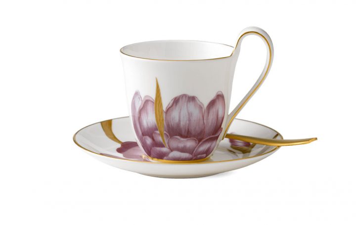 ロイヤルコペンハーゲン フローラ ハイハンドル カップ&ソーサー アイリス ( Royal Copenhagen Flora High handle Cup And Saucer Iris )