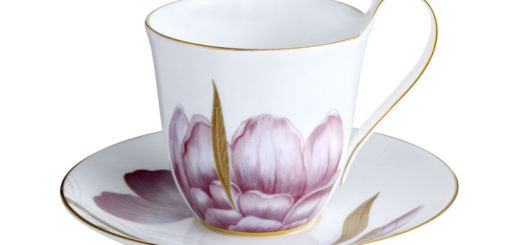 ロイヤルコペンハーゲン フローラ ハイハンドル カップ&ソーサー アイリス ( Royal Copenhagen Flora High handle Cup And Saucer Iris )