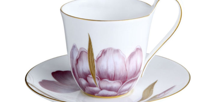 ロイヤルコペンハーゲン フローラ ハイハンドル カップ&ソーサー アイリス ( Royal Copenhagen Flora High handle Cup And Saucer Iris )