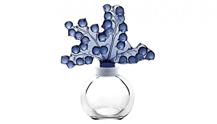 ラリック 香水瓶 クレールフォンテンヌ ミッドナイトブルー ( Lalique Clairefontaine Perfume Bottle, Midnight Blue )