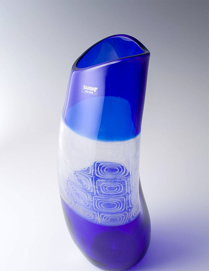 ヴェネチアガラス アルフレッド・バルビーニ 花瓶 ダブル・インカルモ ( Venetian Glass Alfredo Barbini "Doppio Incalmo" Vase )
