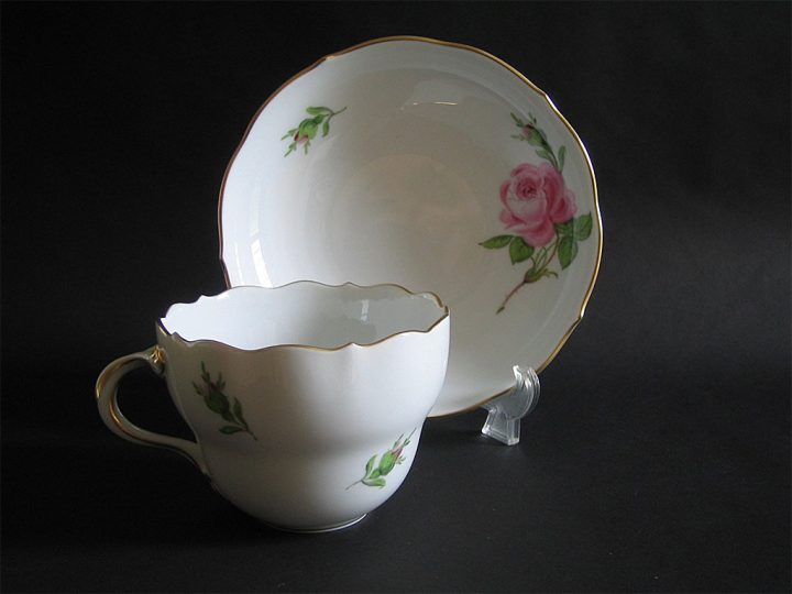 マイセン カップ＆ソーサー ピンクローズ ( Meissen Cup & Saucer Pink Rose )