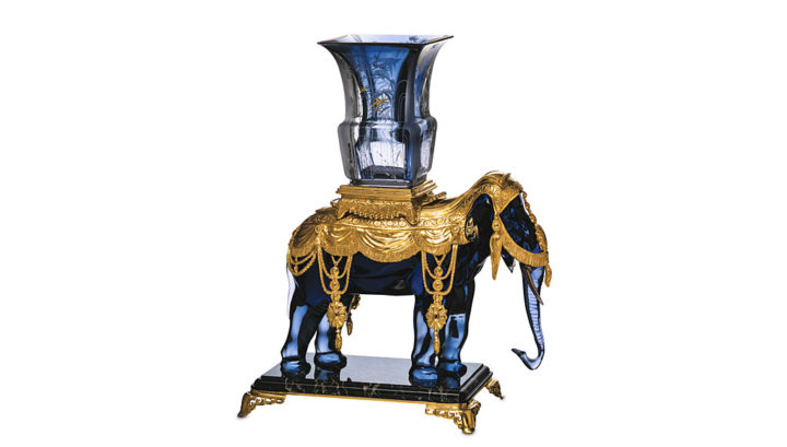 バカラ 花瓶ホルダー メモワール・ド・バカラ 象 ( Baccarat Mémoire Elephant Vase Holder )