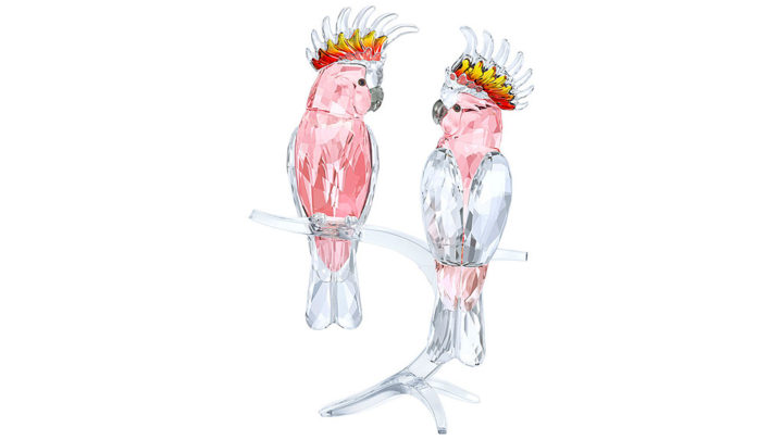 スワロフスキー フィギュリン クルマサカオウム ( Swarovski Figurines Pink Cockatoos )