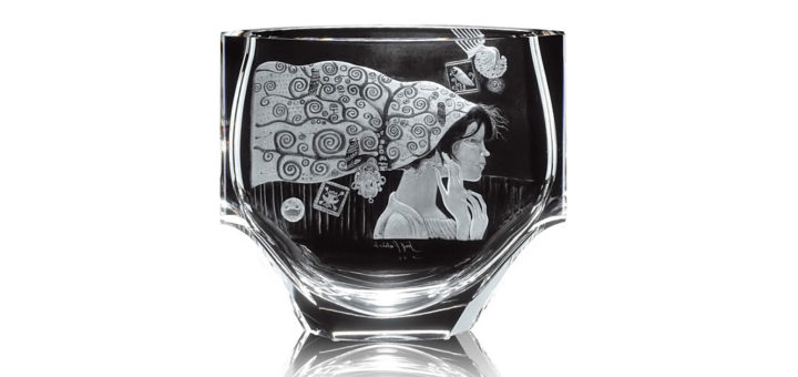 ボヘミアガラス モーゼル 花瓶 エマ 2733 ( Bohemian Glass Moser Emma 2733, Hand Cut And Engraved Vase )