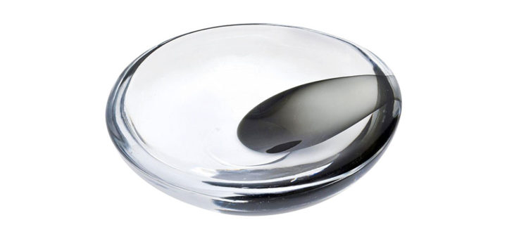 ヴェネチアガラス アントニオ・ダ・ロス 彫刻のようなボウル ( Venetian Glass Antonio Da Ros Chunky Sommerso Sculptural Glass Bowl )