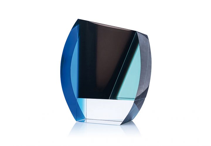 ボヘミアガラス モーゼル 花瓶 モンドリアン 3374 ( Bohemian Glass Moser Mondrian 3374, Hand Cut Vase )