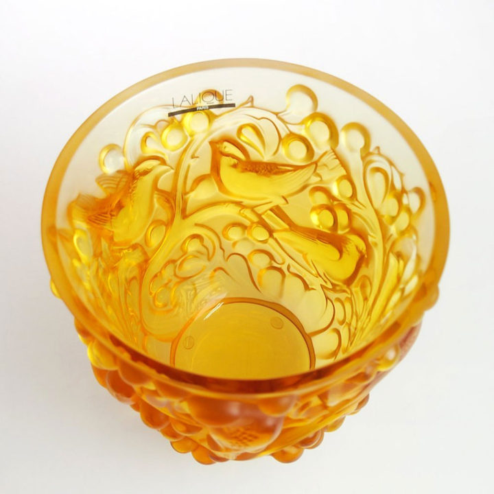 ラリック 花瓶 アヴァロン アンバー ( Lalique Vase Avalon Amber )
