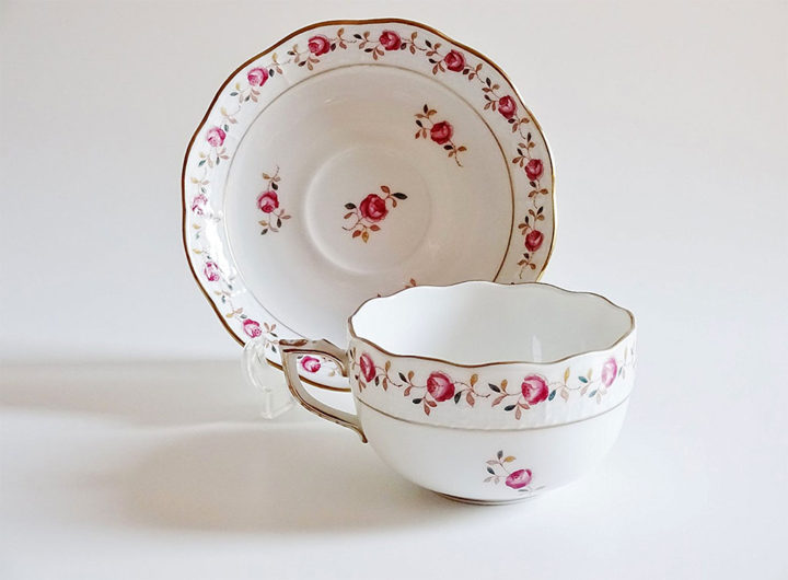 ヘレンド ローズガーランド ティーカップ&ソーサー ( Herend Rose Garland Tea Cup & Saucer )