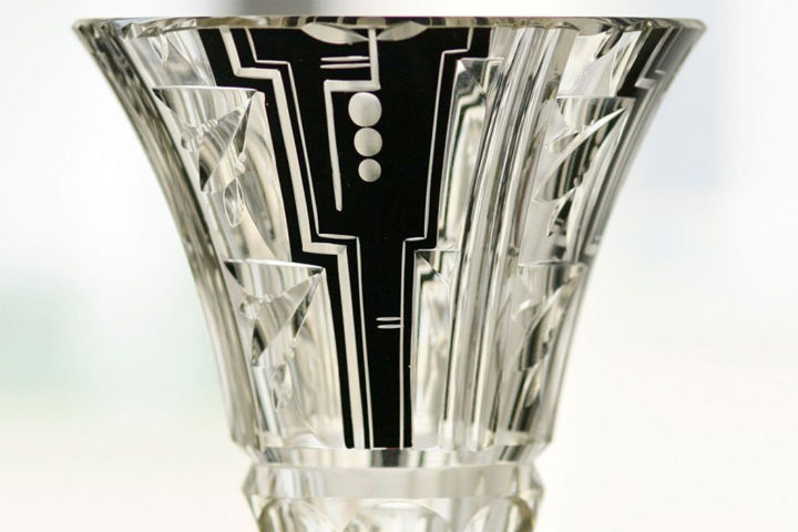 ボヘミアガラス カール・パルダ アールデコ 花瓶 ( Bohemian Glass Karl Palda Art Deco Vase )