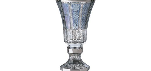 ボヘミアガラス ラスカ モドレー 花瓶 ( Bohemian Glass Laska Modre Vase )