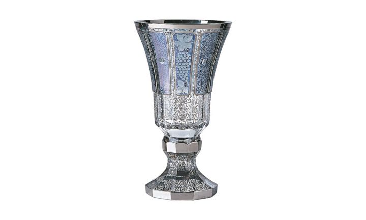 ボヘミアガラス ラスカ モドレー 花瓶 ( Bohemian Glass Laska Modre Vase )