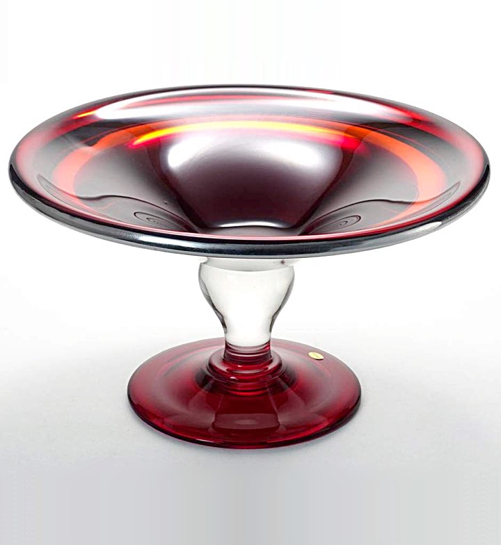 ヴェネチアガラス コンポート ヴェネチアンレッド ( Venetian Glass Compote Venetian Red )