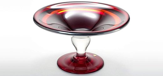 ヴェネチアガラス コンポート ヴェネチアンレッド ( Venetian Glass Compote Venetian Red )