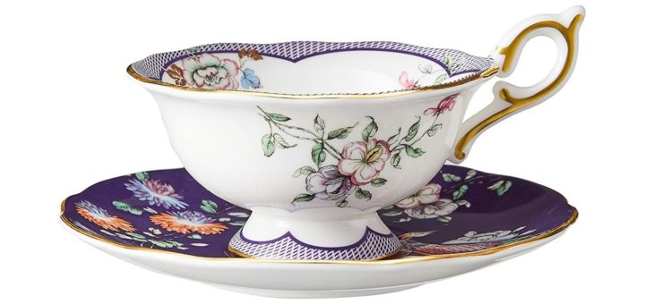 ウェッジウッド ワンダーラスト ミッドナイト クレーン ティーカップ&ソーサー ( Wedgwood Wonderlust Midnight Crane Teacup & Saucer )