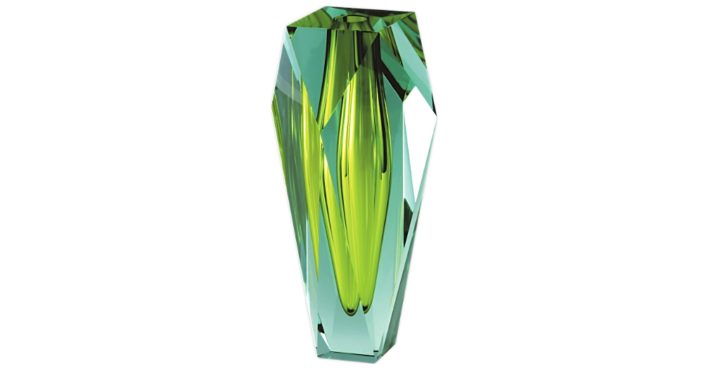 ボヘミアガラス モーゼル 花瓶 ゲマ ( Bohemian Glass Moser Gema Hand Cut Underlay Vase )