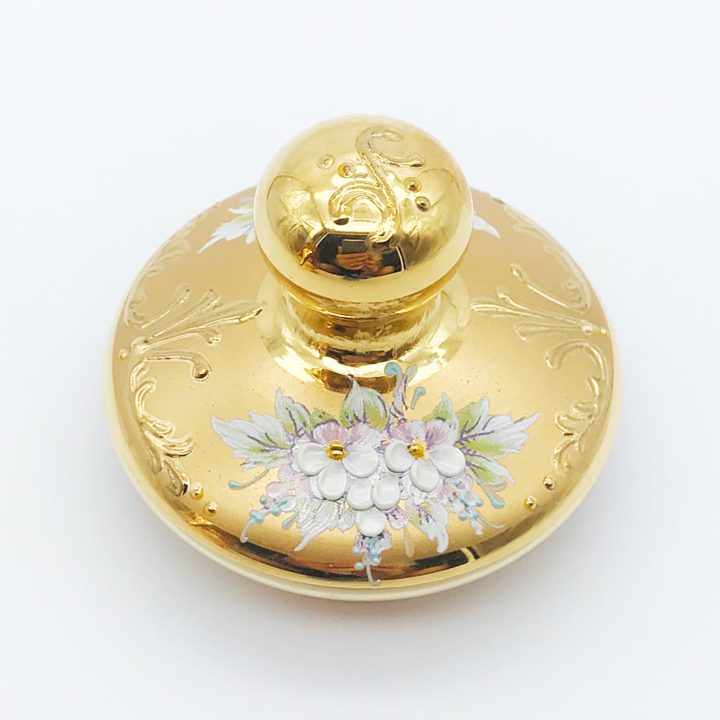 ヴェネチアガラス 金彩 24K ポット アンバー 琥珀 ( Venetian Glass Gold Gilded 24K Pot Amber )