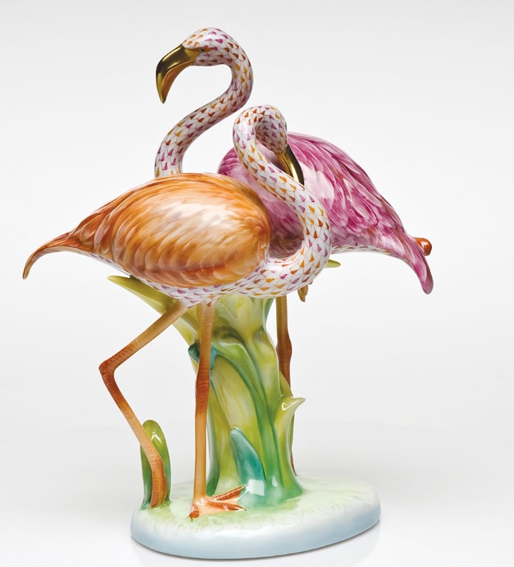 ヘレンド スペシャル・コレクション フィギュリン フラミンゴ デュエット ( Herend Special Collections Figurine Flamingo Duet )