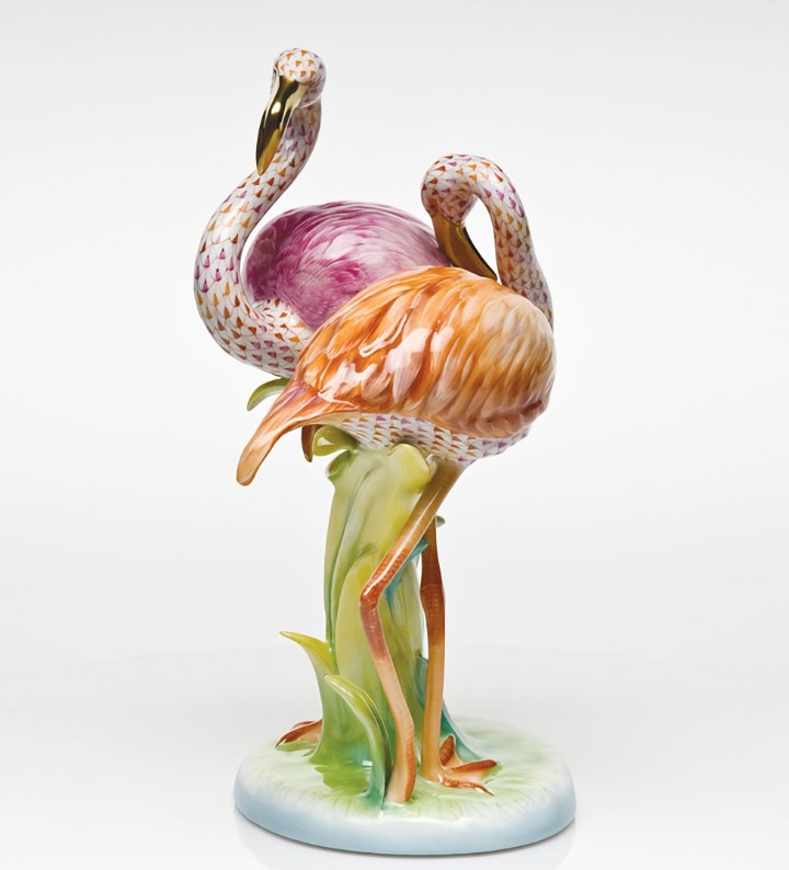 ヘレンド スペシャル・コレクション フィギュリン フラミンゴ デュエット ( Herend Special Collections Figurine Flamingo Duet )