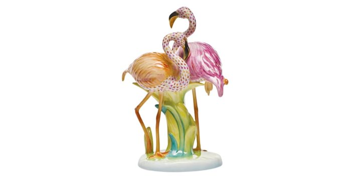 ヘレンド スペシャル・コレクション フィギュリン フラミンゴ デュエット ( Herend Special Collections Figurine Flamingo Duet )